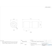 SMC KQ2H09-00A PBT Push-to-Connect Tube Fitting, Straight Union, 5/16" Tube OD
