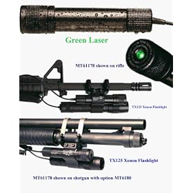Aimshot 5mw Green Laser 8100 and TX125 Xenon light with Dual Mount Kit by 