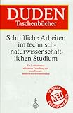 Schriftliche Arbeiten im technisch-naturwissenschaftlichen Studium