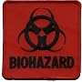 Biohazard - Red & Black Logo - Embroidered Iron on or Sew On Patch