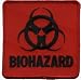 Biohazard - Red & Black Logo - Embroidered Iron on or Sew On Patch