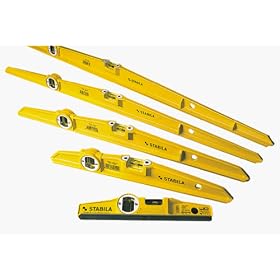 Stabila 25020 16-Inch Level Die-Cast Aluminum Torpedo Levels