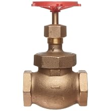 Milwaukee Valve 570 Series Bronze Globe Valve, Class 200, Inline, Union Bonnet, NPT Female