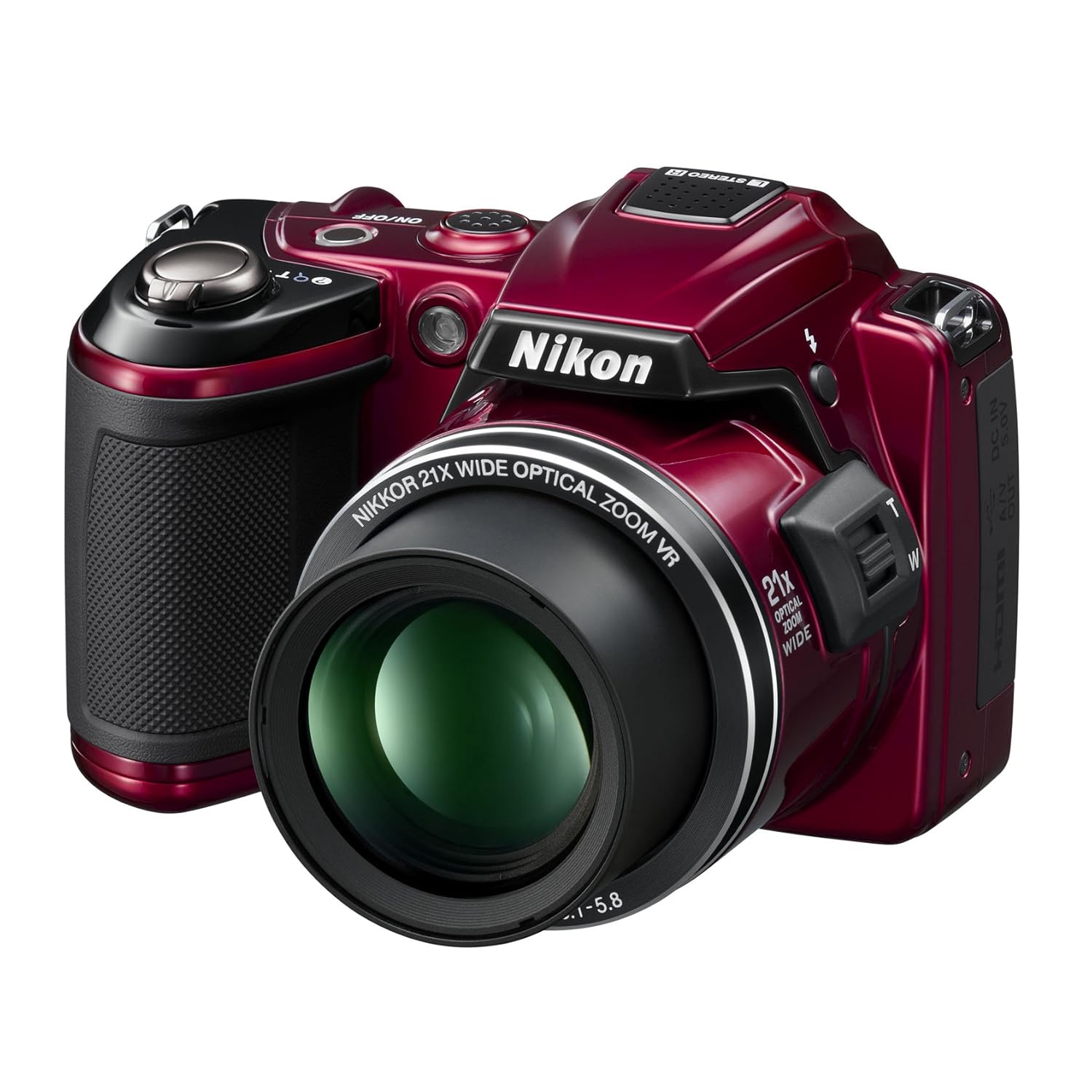 Nikon COOLPIX L120 14MP Digital Bridge Camera (Black or Red) £129.99