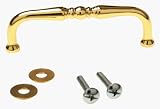 Baldwin Hardware 3-1/2-Inch Solid Polybagged Pull, Brass #4963-030