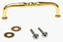 Baldwin Hardware 3-1/2-Inch Solid Polybagged Pull, Brass #4963-030