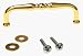 Baldwin Hardware 3-1/2-Inch Solid Polybagged Pull, Brass #4963-030