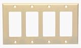 4 Gang Standard 4 Rocker Plate Ivory