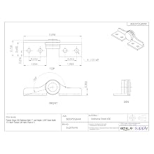 Friction Hinge, 430 Stainless Steel, 1" Leaf Height, 2-5/8" Open Width, 17.7 lbs/in Torque, Left Hand (Pack of 1)