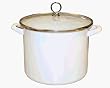 Reston Lloyd 78300 White - 8 qt Stock Pot with Glass Lid