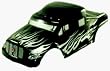 Redcat Racing 88035 0.1 Semi Truck Body Black And Silver - Redcat RC Racing Vehicle Parts