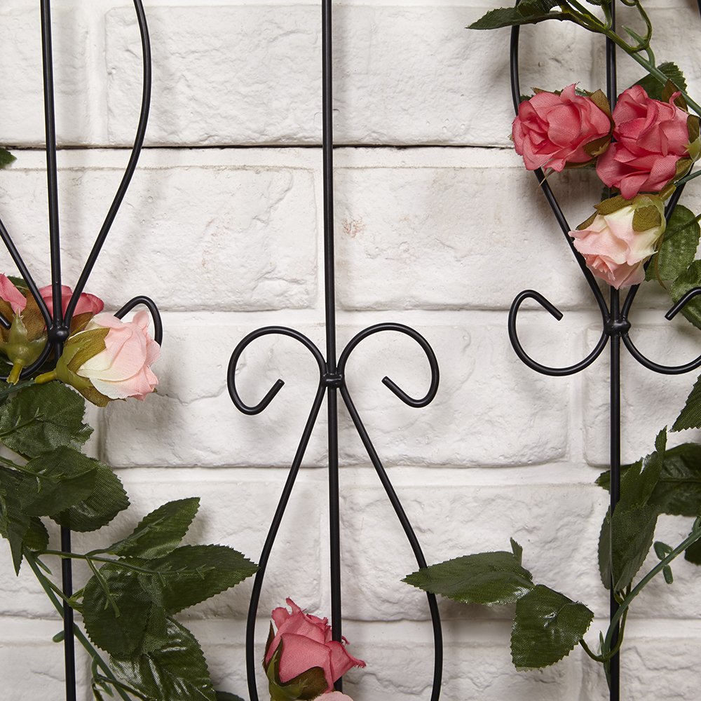 Amagabeli 60" x 18" Rustproof Black Iron Garden Trellis for Climbing