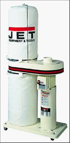JET 708640 DC-650 1 Horsepower 650 CFM Vertical Bag Dust Collector, 115-Volt 1 Phase