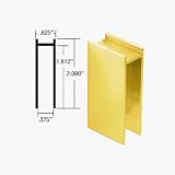 C.R. LAURENCE 3800695 CRL Brite Gold 98 - 2 High U-Channel Filler Stock
