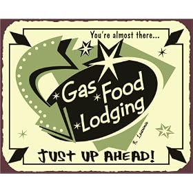 Gas Food Lodging Sign, Size: 12" x 15"