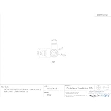 SMC KM11-08-12-6 PBT Push-To-Connect Tubing Manifold, 2 Inlets-12 mm, 6 Outlets-8 mm Tube OD