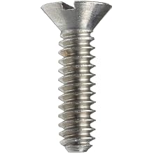 Precision Stainless Steel 303 Machine Screw, Flat Head, Slotted Drive, ANSI B18.6.3
