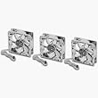 80mm Silver Fan 3PK