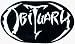 Obituary - Black & White Oval Logo - Large Jumbo Vinyl Sticker / Decal