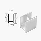 C.R. LAURENCE 3800670 CRL Brite Silver 98 3/8 Wide Curb U-Channel
