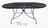 DC America WIT172 Charleston Wrought Iron Table, 72-Inch by 42-Inch
