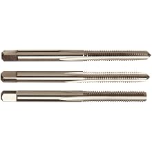 Union Butterfield 1528S(UNC)/1528S(UNF)/1528S(UNS) High-Speed Steel Hand Tap Set, Uncoated (Bright) Finish, Round Shank with Square End, 3-Piece (1 Taper, 1 Plug, 1 Bottoming Chamfer)