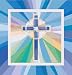 All Products : Creative Converting 54 x 108 Inch Plastic Stained Glass Blue Table Cover - Case of 12
