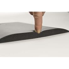 Tough Guy Polyurethane Anti-Fatigue and Anti-Slip Interlocking Mat, Right Section, Black