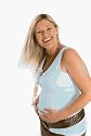 Breastfeeding and Maternity Top with integrated Maternity / Nursing Bra - V Neck Light Blue