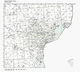 Detroit, MI Metro Area LAMINATED ZIP Code Map, wall sized print by WorkingMaps, Measured in inches 27x26
