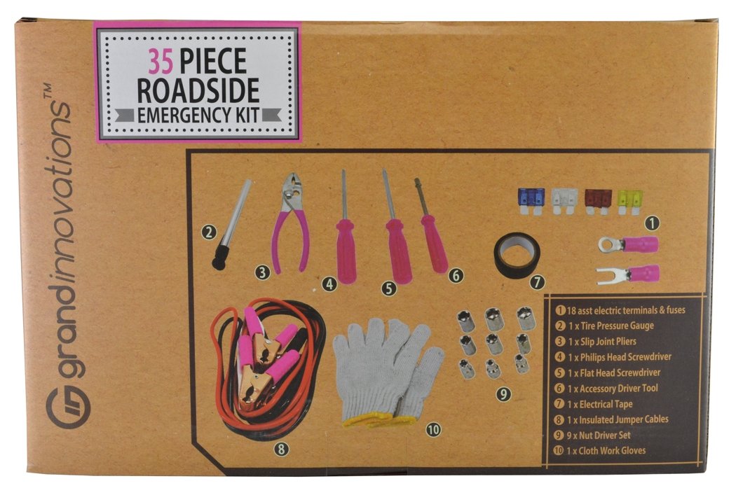Auto Emergency Jumper Cable Kit 35 Piece Set (Pink) - - Amazon.com