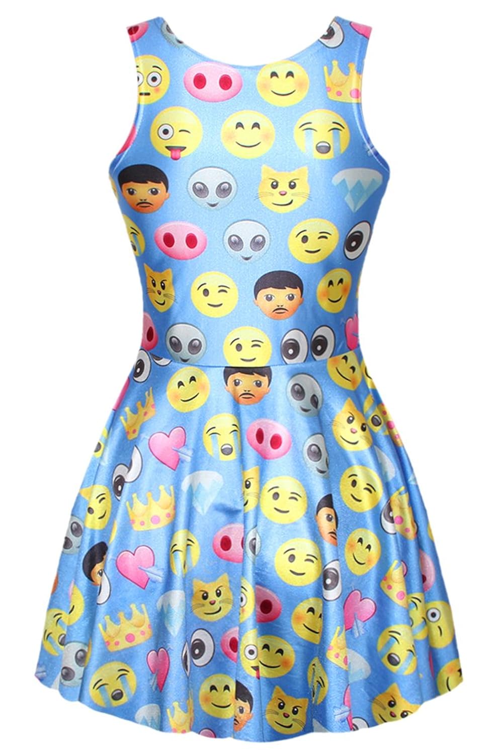 Emoji Dress Fashion teenage girls, Funny dress, Cute skater dresses