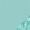 Pebbles Basics Aqua Chevron 12x12 Scrapbook Paper