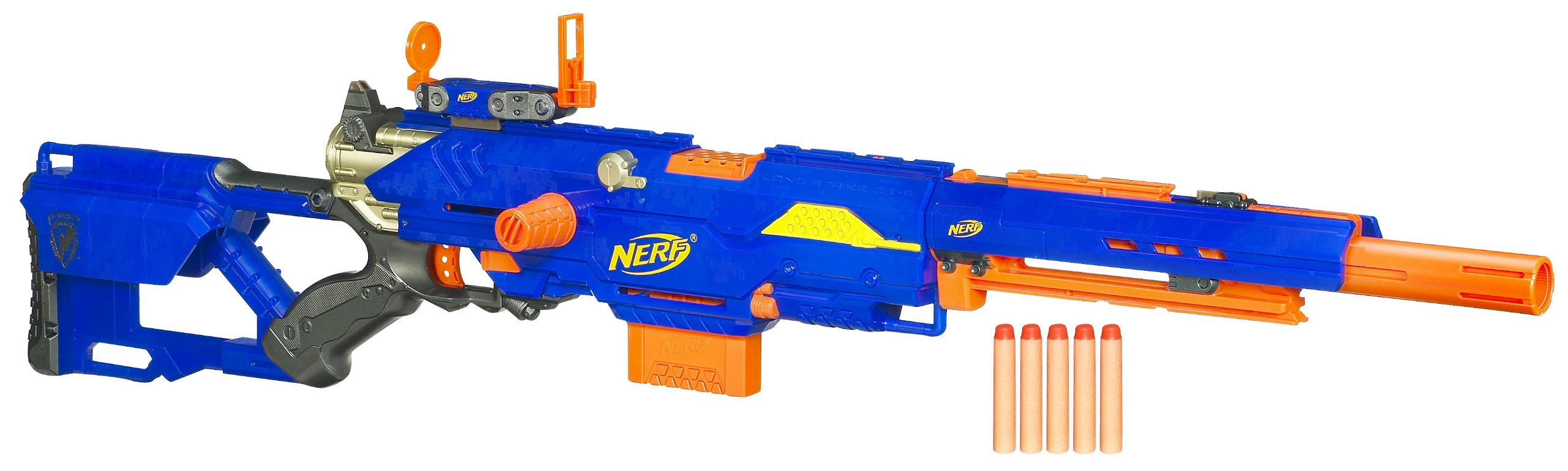 Nerf NStrike Longstrike CS6 Dart Blaster Kids Fun Rifle Toy Shooting Gun Game eBay