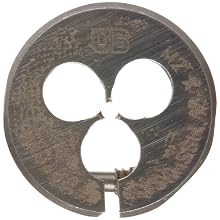 Union Butterfield 2710M High-Speed Steel Round Threading Die, Uncoated (Bright) Finish, M2-0.4 Thread Size