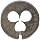 Union Butterfield 2710M High-Speed Steel Round Threading Die, Uncoated (Bright) Finish, M2-0.4 Thread Size