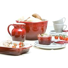 Le Creuset Stoneware 2-1/4-Quart Pitcher, Cherry