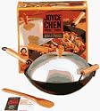 Joyce Chen J21-9974 Classic 14 Inch Xylan&reg; Non-Stick Flat Bottom 4 Piece Wok Set