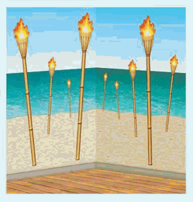 Beistle - 52007 - Tiki Torch Props- Pack of 12
