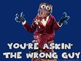 Muppets Gonzo - Youre Askin The Wrong Guy - Sticker