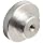 Morton 6061 Aluminum Round Domed Knob, Knurled Rim, Threaded Hole, 3/8"-16 Thread Size x 1" Thread Length, 2-1/4" Diameter (Pack of 1)