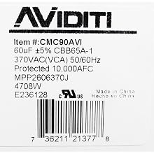 Aviditi 90AVI Capacitor, 60 Microfarad, 370-Volt