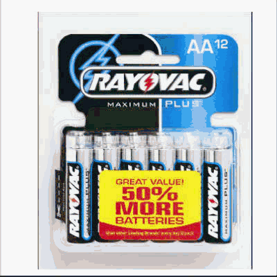 Electronics: Rayovac AA Alkaline Batteries  12 pk.