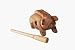 Miniature Wooden Pig Guiro by Nino