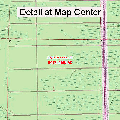 USGS Topographic Quadrangle Map - Belle Meade SE, Florida (Folded/Waterproof)