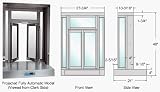 CRL Duranodic Bronze All Electric Fully Automatic Projected Bi-Fold Service Windows