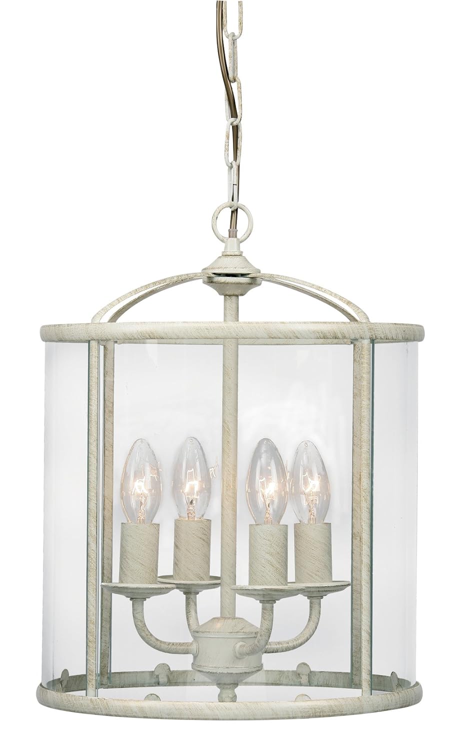 Fern Deckenlampe im Laternenstil, creme-/goldfarben lackiert günstig