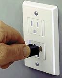 Safe Plate for Electric Outlet - Bulk 25 Pack - White Decora Style (2 Screws)
