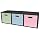Way Basics zBoard Eco 3 Cubby Storage Bench Stackable, Black Wood Grain