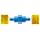 Tefen Fiberglass Polypropylene Compression Tube Fitting, Union, Yellow/Blue, Tube OD
